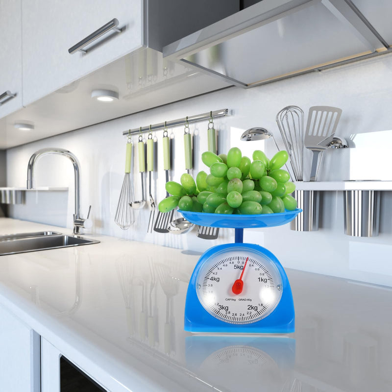 Zerodeko Kitchen Scale with Tray 5Kg Analog Mechanical Food Scale for Baking and Cooking Precise Grams and Ounces Measurement