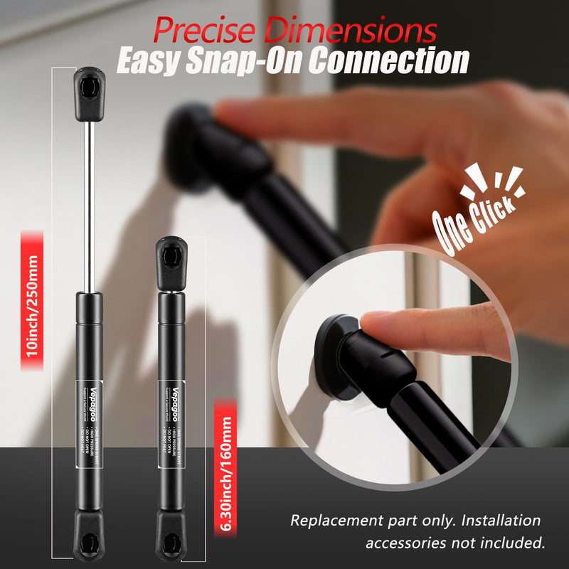 Vepagoo 10 Inches 35 Lb/156N Gas Shocks Struts Lift Supports Compatible with Truck Pickup Tool Box Lid RV Door, Set of 2 Classic 35lb/165N