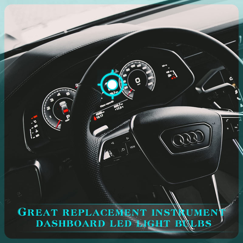 40 Pieces T5 T10 LED Bulbs Dash Lights with Twist Socket Instrument Dashboard LED Bulbs for Interior Car Lights Dashboard Instrument Panel Gauge Cluster Indicator Map Dome White