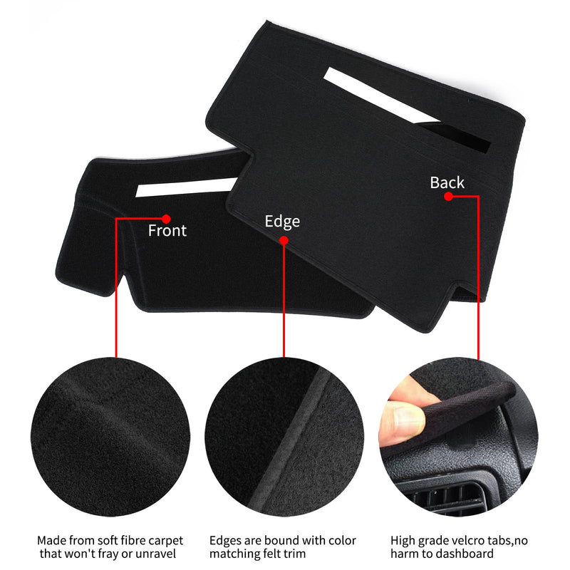 Dashboard Cover Dash Cover Mat Pad Custom Fit for Nissan Pathfinder D21 Hardbody Pickup Truck 1986 1987 1988 1989 1990 1991 1992 1993 (Black) Black