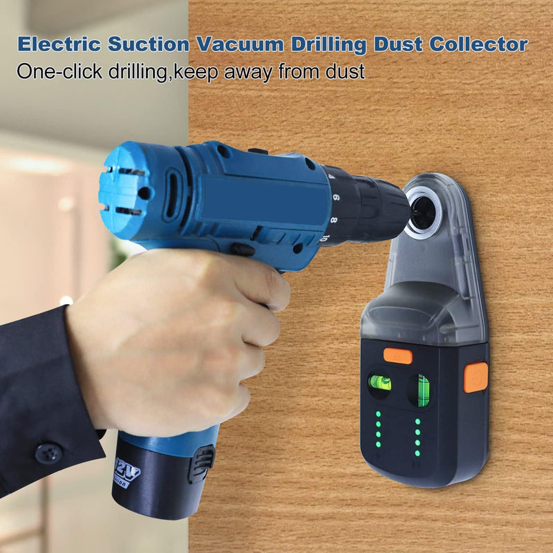 Xin Tester 3 in 1 Suction Laser level Tool with Drill Dust Collector, Single Line Laser Stand Big Suction Cup Wall Laser Level for Picture Hanging Painting DIY Projects Renovations
