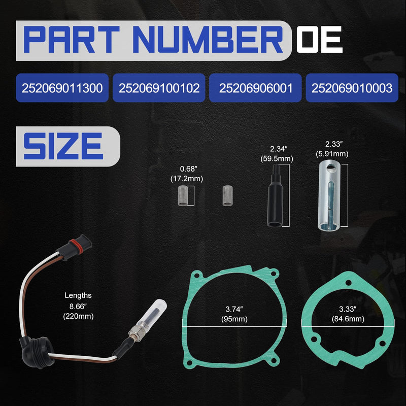 252069011300 12V Diesel Parking Heater Glow Plug Repair Kit for Eberspacher Espar Airtronic 2KW Replace# 252069100102 252069060001 252069010003