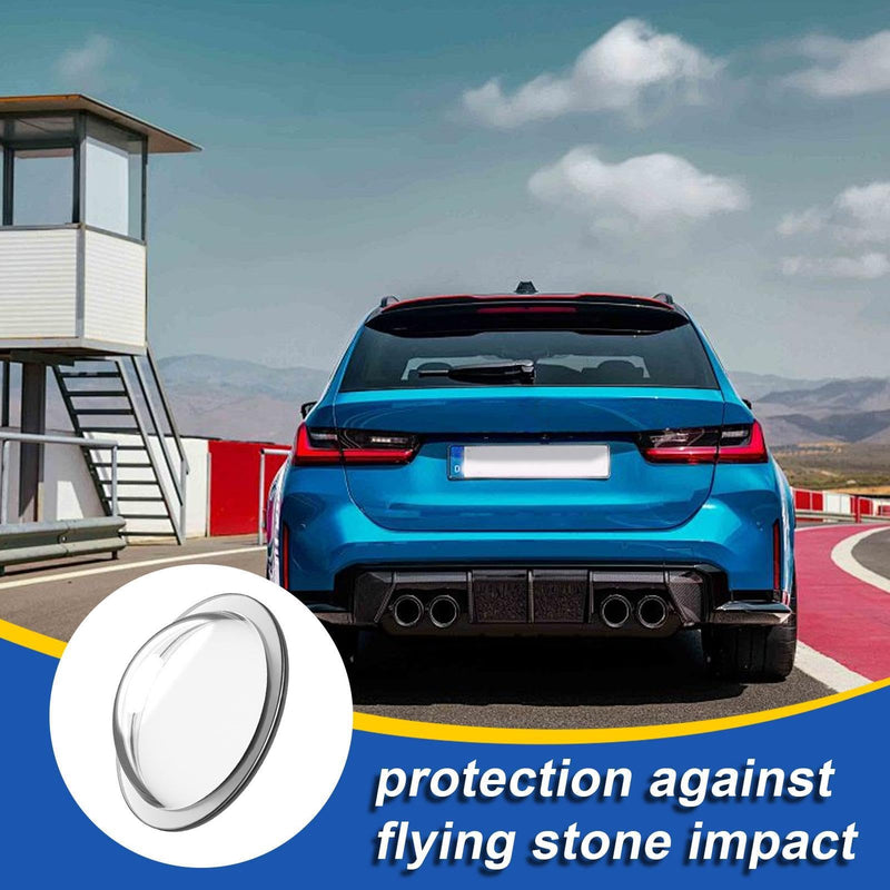 Car Camera Lens Protector, 2-Pack Clear Cover for Front Rear View Backup Cameras, 360° Surround Camera, Universal Fit Anti-Scratch Dustproof Waterproof Rainproof Lens Cap Guard