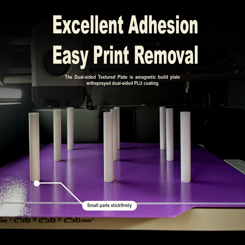257x257mm Cold Build Plate for Bambu-Lab X2D/P1S/P2S/P1P/X1C/X1E/A1 Room Temperature Print Double Sided Upgrade Plate Removable Surface Platform Anti-Warping for PLA/PETG A1/X2D/P1S/P2S/P1P/X1C/X1E Amethyst Texture