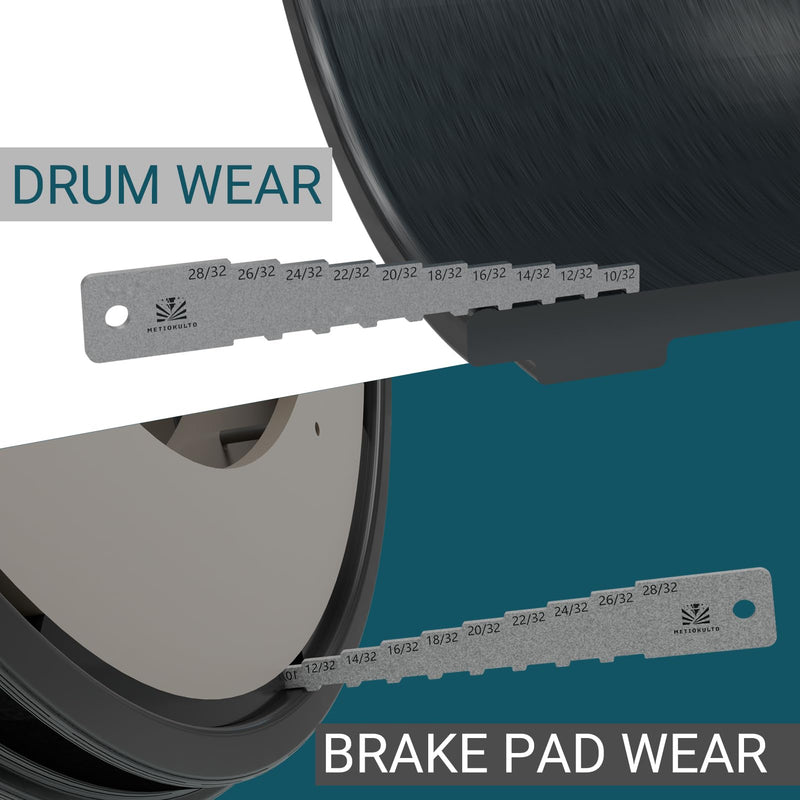 The 6" Brake Pad Measuring Tool,Brake Drum Wear Detection Gauge in 32nds 6"-32nds
