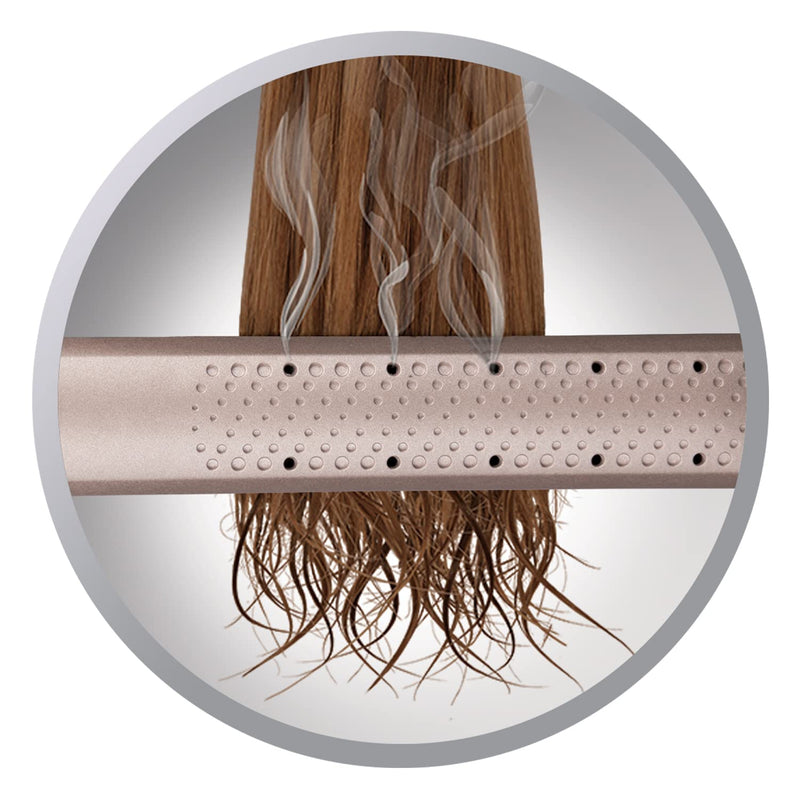 Remington Wet2Straight Pro Hair Straightener - Excl Venting System removes excess water - no need to blow dry. - Moisture sensor- adjusts the temperature of the plates each pass, Up to 230°C, S7970 | Exclusive Venting System Removes Excess Water, No Ne...