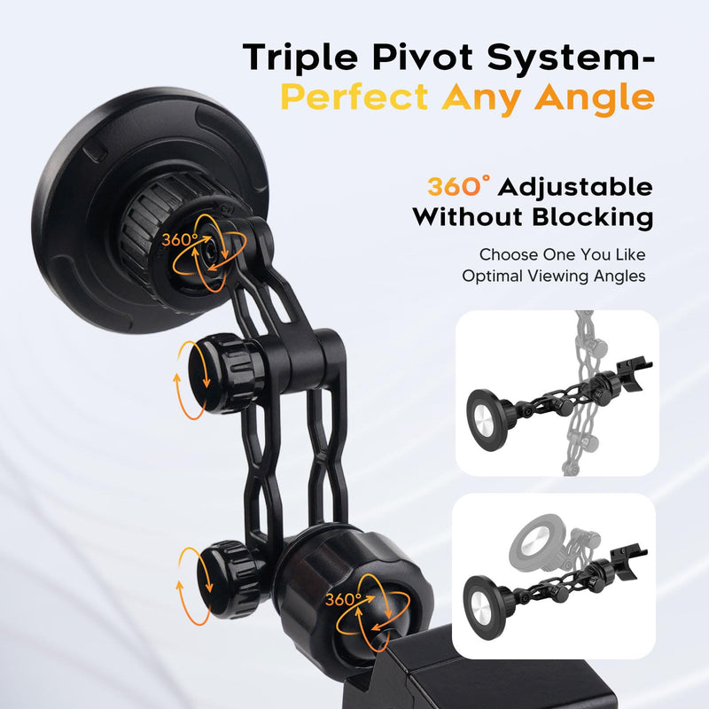 Sunsdrew Magnetic Phone Mount for Toyota Tacoma 3rd Gen 2016-2023, 360 Rotatable and Adjustable, Direct Fit in Dashboard, Phone Holder N52 Magnet Cradle for Toyota Tacoma Accessories