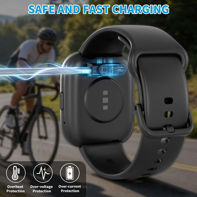 Charging Cable for Smart Watch, USB/USB-C to Magnet Charging Cable for IDW13/15/16/17, IDW19/20/25/26/28,SW021/023/025,ID205L ID205G/205U/205S/206/216 (3.1ft)