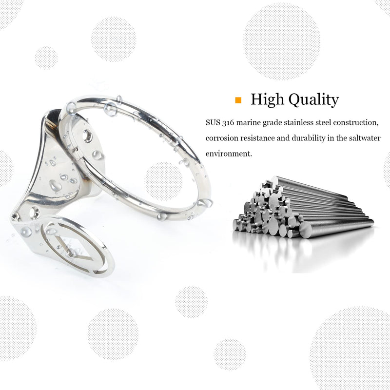 AMYSPORTS Ring Stainless Drink Holder Marine Yacht Steel Cup Holders Boat Universal Hardware Drink Holder Deck