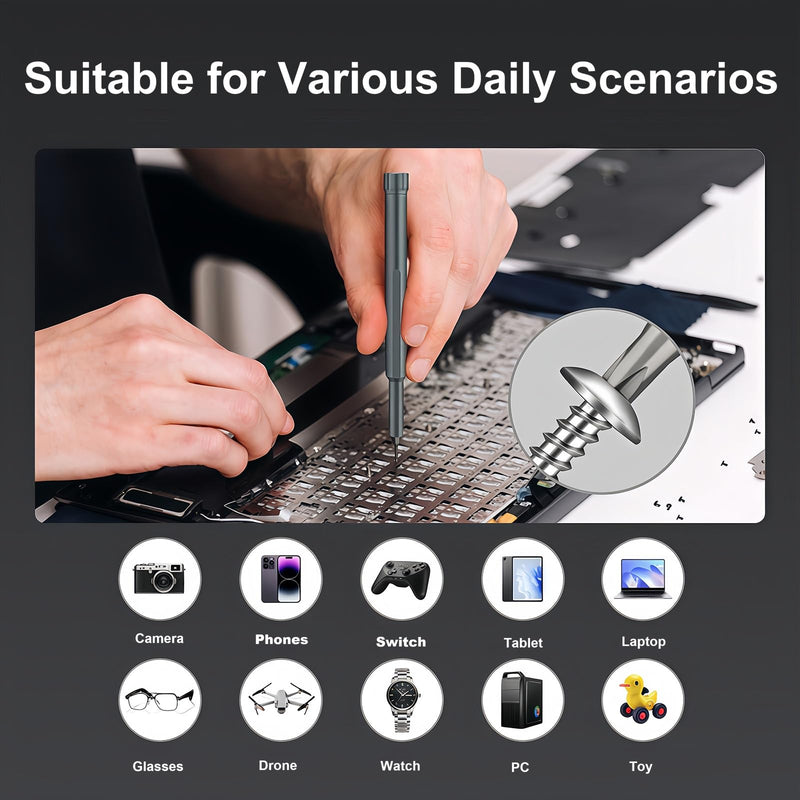 44 in 1 Small Magnetic Precision Screwdriver Set with Case, 360° Spin Handle DYI Mini Multifunction Screwdriver Bit Kit, Repair Tool Kit for Electronics,Phone,Laptop,Macbook,PC,Watch,Eyeglass,jewelry 44 in 1