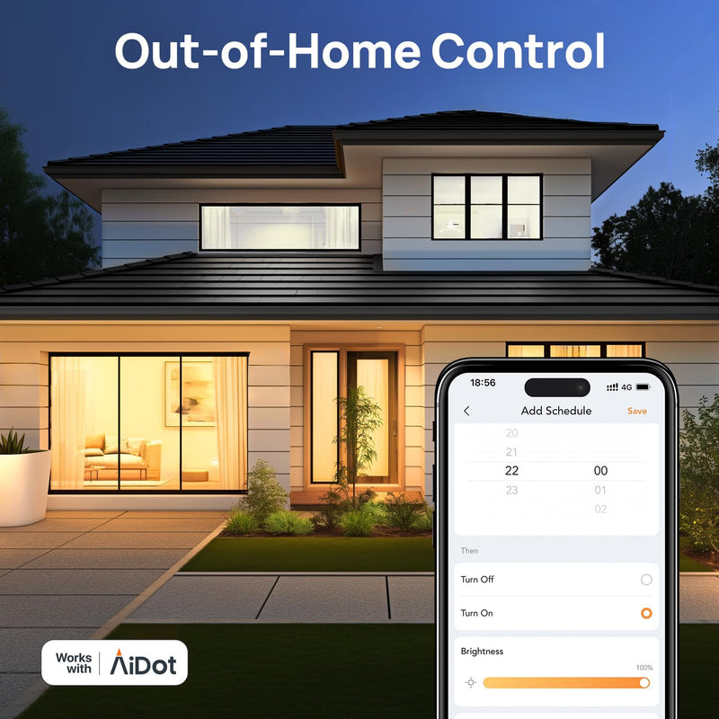 Linkind Smart Light Bulbs, Warm White to Daylight (2700K-6500K), Alexa Light Bulbs, Work with Alexa, Google Home, AiDot, 60W Equiv, Efficient 8.5W, 2.4G WiFi Bluetooth LED CRI>90, A19 E26 800LM, 4Pack 4 Pack Non-Matter-enabled