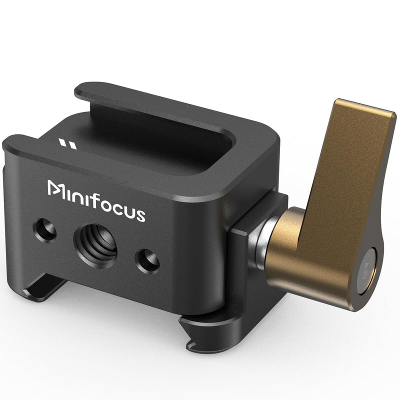 NATO Clamp to Cold Shoe Adapter, Aluminum Alloy Quick Release Rail Lock With 1/4" Threaded ARRI Locating Hole for DJI RS 3 Flash Light Microphone Camera Cage Magic Arm V3505