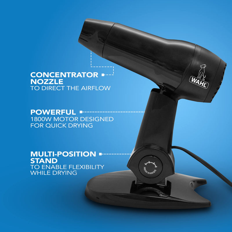Wahl Pet Hairdryer with Built-in Multi Position Stand, Handsfree Grooming