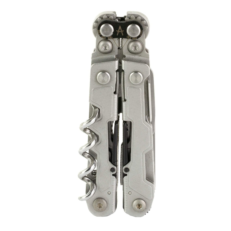 SOG PowerLitre Mini Utility Multi-Tool w/ 19 Lightweight Tools, Compact 5 Inch Long Utility Tool with Knife, Screwdriver, Hex Bit Holder, Stone Wash One Size