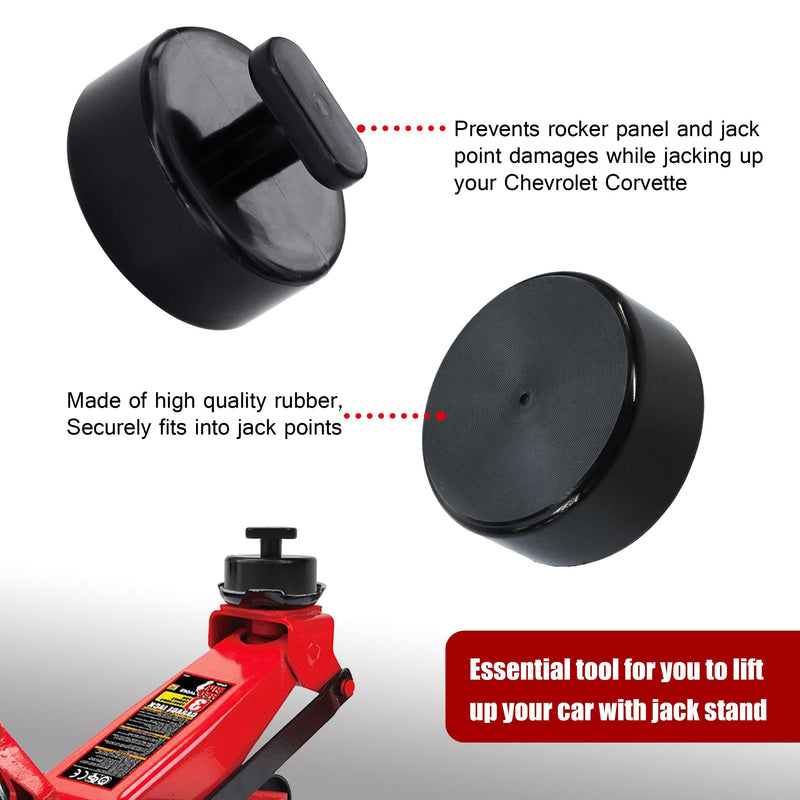 4 PCS Corvette Lift Pucks Jack Lifting Pad Compatible with Corvette 2011,2017,2018,2019 C5, C6, C7, C8 Boxster & Cayman (1997-2021) Lift Point Adapter Jacking Point Pad 4 PCS