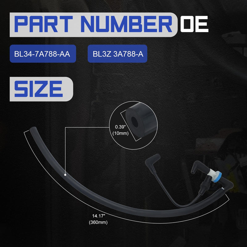 BL34-7A788-AA Auto Hub Lock Vacuum Line Tube Check Valve For 2011-2014 Ford F150 4WD 2012-2014 Lincoln Mark LT Replaces# BL3Z3A788A