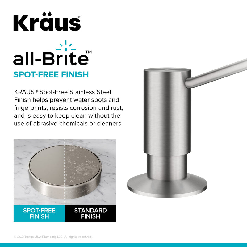 KRAUS Kitchen Soap and Lotion Dispenser in Spot Free Stainless Steel, KSD-41SFS Modern Style