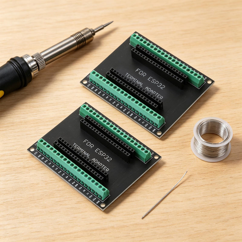 ESP32 Breakout Board GPIO 1 into 2 Compatible with 30 Pins ESP32 | 2PCS SP-WROOM-32 Development Board 2.4 GHz Dual Core WLAN WiFi+Bluetooth 2-in-1 Microcontroller ESP-WROOM-32 Chip