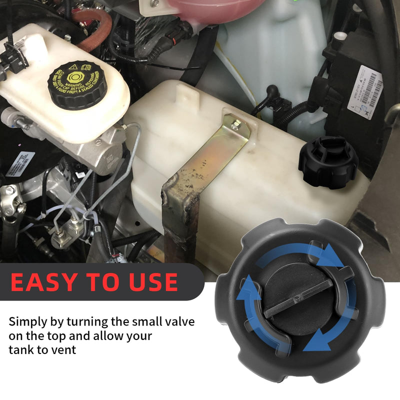 Manual Vent Gas Cap Compatible with Old Style Portable Boat Gas Tank, 621501-10 Gas Tank Cap Replacement Tempo Gas Tank Parts, Black