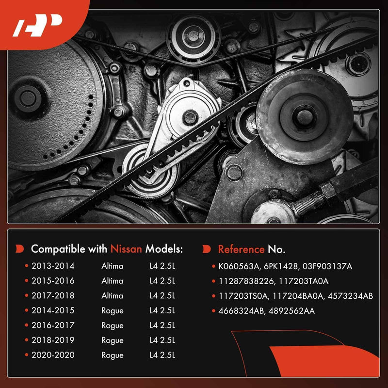 A-Premium Engine Serpentine Drive Belt Compatible with Nissan Altima 2013-2018, Rogue 2014-2020, DOHC L4 2.5L
