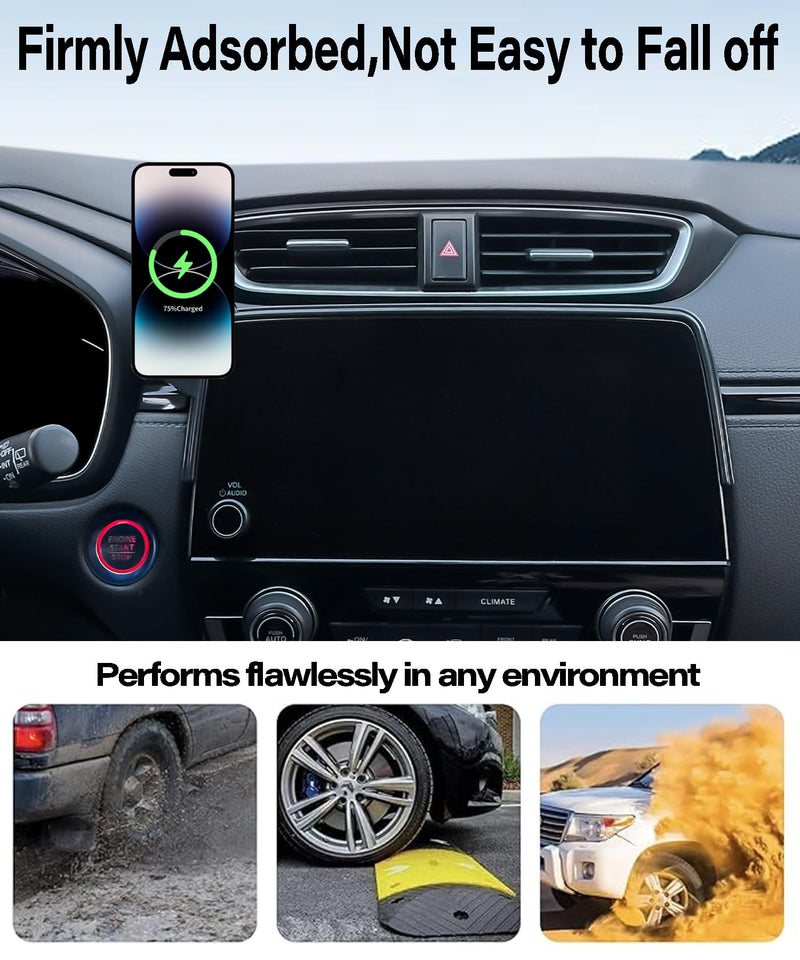 Car Phone Holder for 2017 2018 2019 2020 2021 2022 Honda CR-V Accessories 15W Fast Wireless Charger Screen Fixed Clip Cell Phone Mount Hands-Free 360 Degree Rotation (5/7 Inch) fit for 2017-2022 Honda CRV(5/7 Inch Screen)
