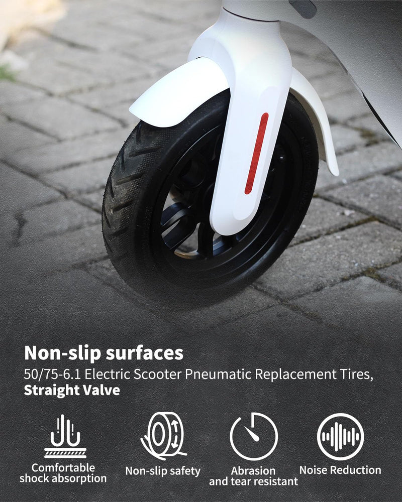 8.5 Tire Tube 50/75-6.1 Scooter Tire Replacement for Gorax/Xiaomi Electric Scooter,8.5 Inner Tyre, Thickened 8.5x2 Front Rear Pneumatic Tire and Tubes（1 Set） 50/75-6.1 Tire&Tube Non-slip 1Set