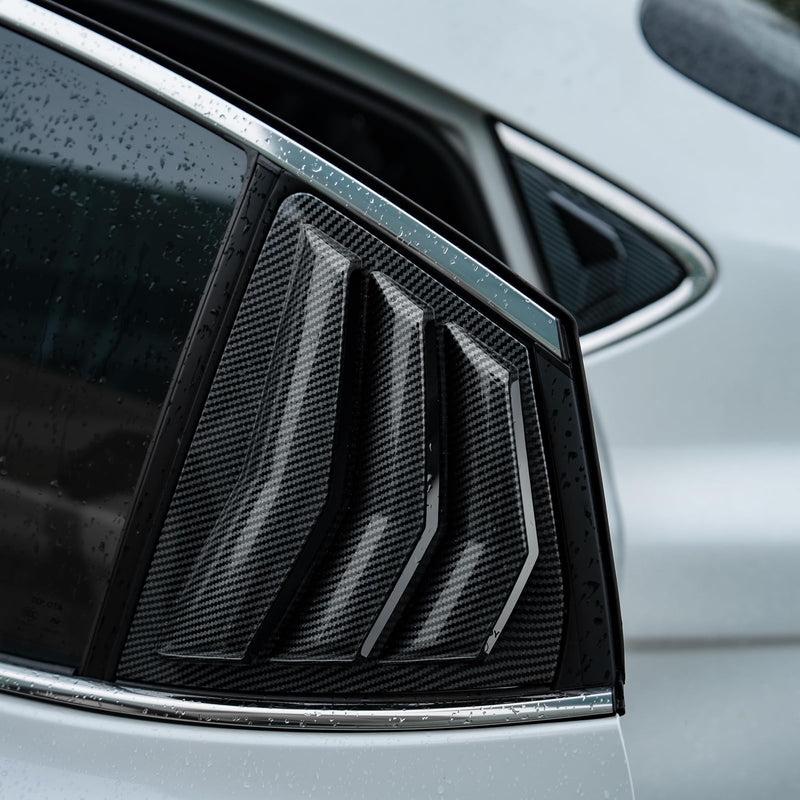 CKE for 9th Gen Camry LE SE XLE XSE Compatible with Toyota Camry 2025 2026 Accessories Sporty Car Exterior Rear Side Window Louvers Air Vent Scoop Shades Cover Trim Blinds -Carbon Fiber Style Carbon Fiber Style