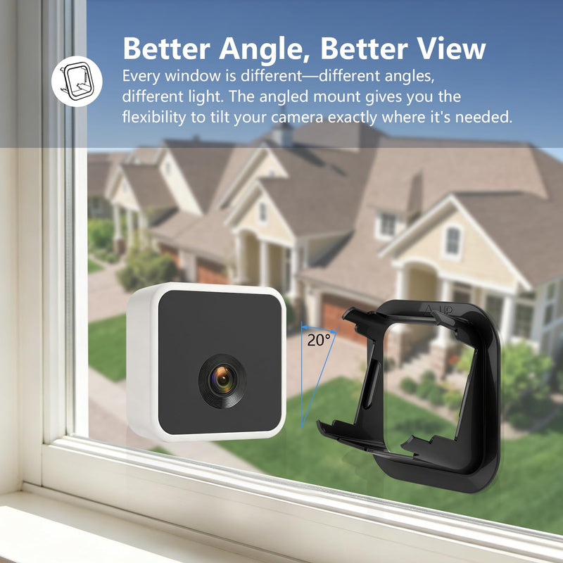 2K Wireless Window Cameras for Home Security, 6s Pre-Roll | Battery Powered, 2.4/5GHz WiFi, Color Night Vision, AI Person Detection, Anti-Glare, Indoor Cameras for Home Security 1 Pack-White