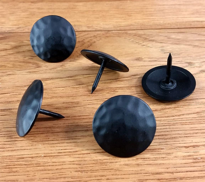 1 1/4" Round Hammered Clavos, Premium Type, Black Powder Coated (15) 15 1 1/4 Inch