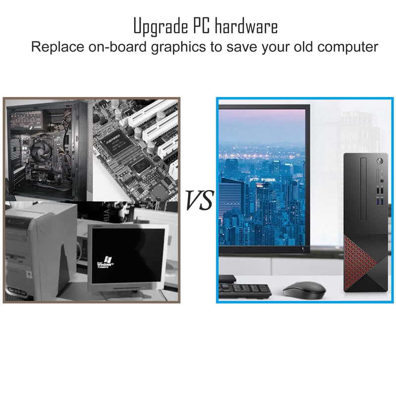 GT 730 4GB Graphics Card, Dual HDMI, DisplayPort, VGA, DDR3 64-bit, Low Profile Video Card PC, DirectX 12, Computer GPU, Low Power, PCI Express x8