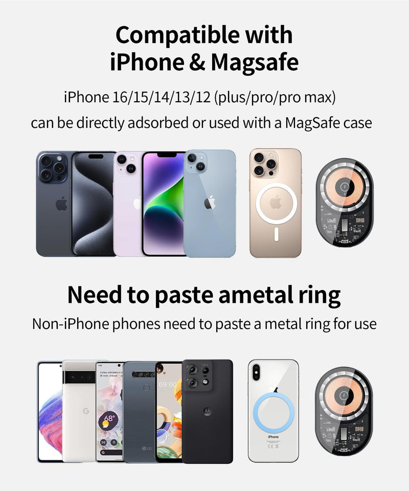 Wireless Charging car Phone Holder for Hyundai Elantra/Hybrid 2021-2025/Elantra N 2023-2025 Accessories 8/10.25 inch Screen Fixed Clip,360° Rotation car Phone Mount Compatible with MagSafe