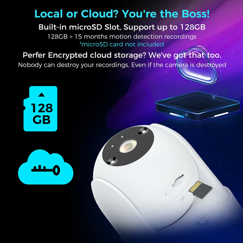 Vicohome 2K AI Tracking Security Camera & Video Doorbell for Home, Pet Indoor Camera,Baby Monitor,360° View Pan/Tilt Cam,Two Way Audio,Night Vision,Easy to Setup,2.4G WiFi,180 Days Exchange Policy