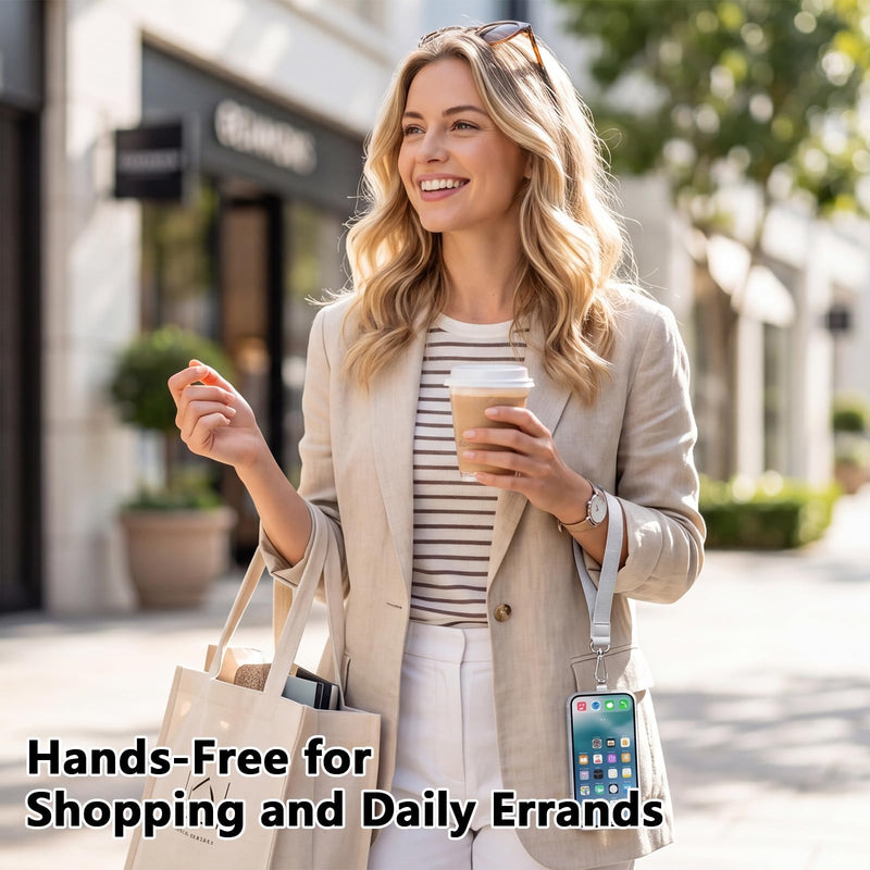 2 Set Phone Lanyard Set with 6 Patches Adjustable Lanyard Wrist Straps | Crossbody, Neck And Wrist Carry; Stainless Steel Tabs; Fits Most Phones With Full-Coverage Case; Charging Port Access