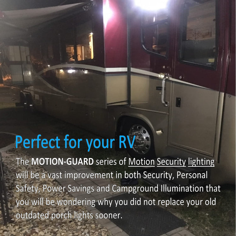 MG1000-450B, RV Exterior Mounted Bright LED Motion Sensor Porch Flood Light, Rated IP65 with INTELA-Sensor, Polarity Guard, Adjustable Sensitivity and EMI Suppression 1 Pac - MG1000-450B - (Lighting Fixture Only)