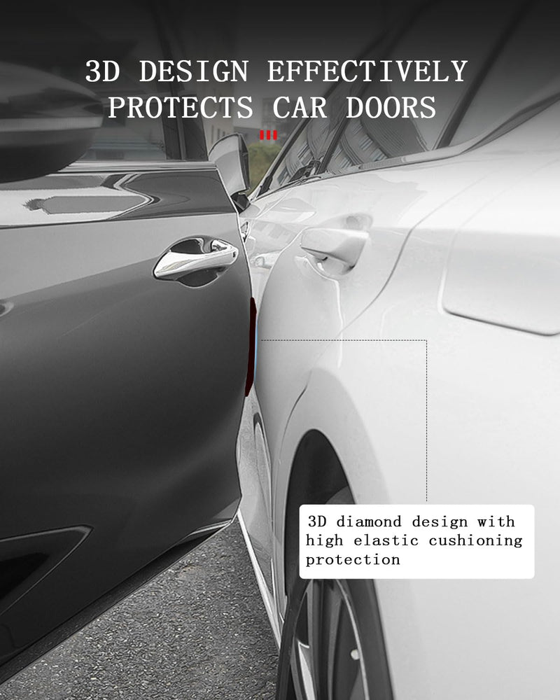 muekzu Silicone Car Door Edge Guard Trim Molding Crash Scratch Protector Scratch Guard for Car,Sedans,Truck,SUV 4PCS (Black) BLACK