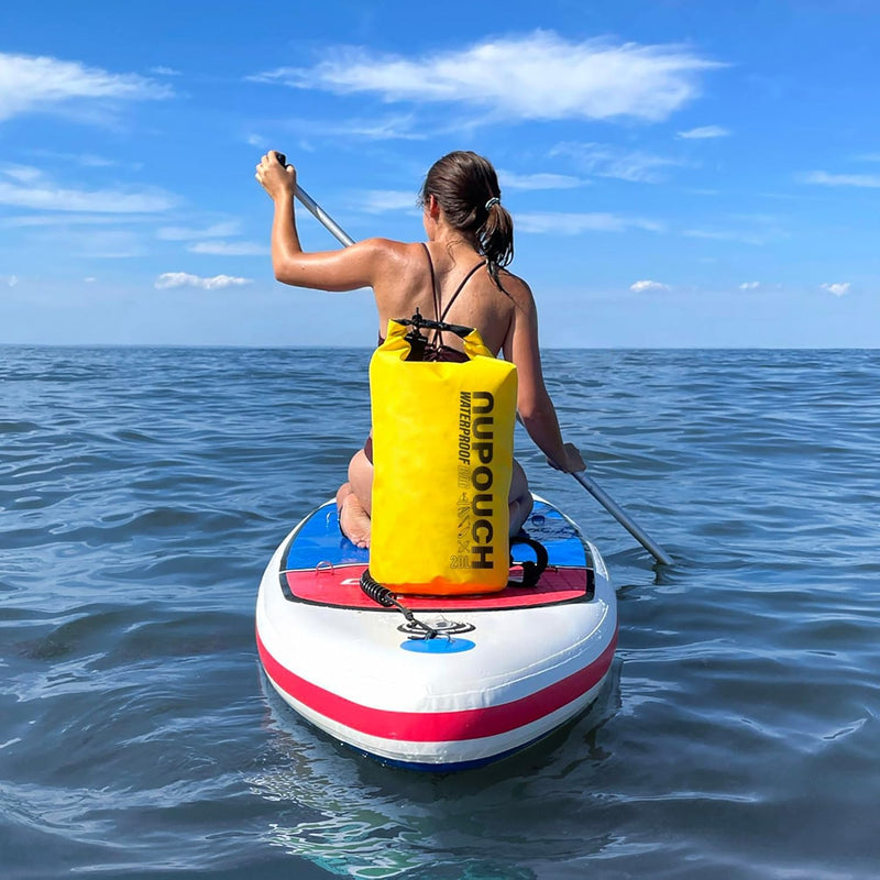 Nupouch Waterproof Dry Bag: 2L/5L/10L/20L Roll Top Lightweight Dry Storage Bag, Backpack for Travel, Swimming, Boating, Kayaking, Camping, or Beach 20 Liters Yellow