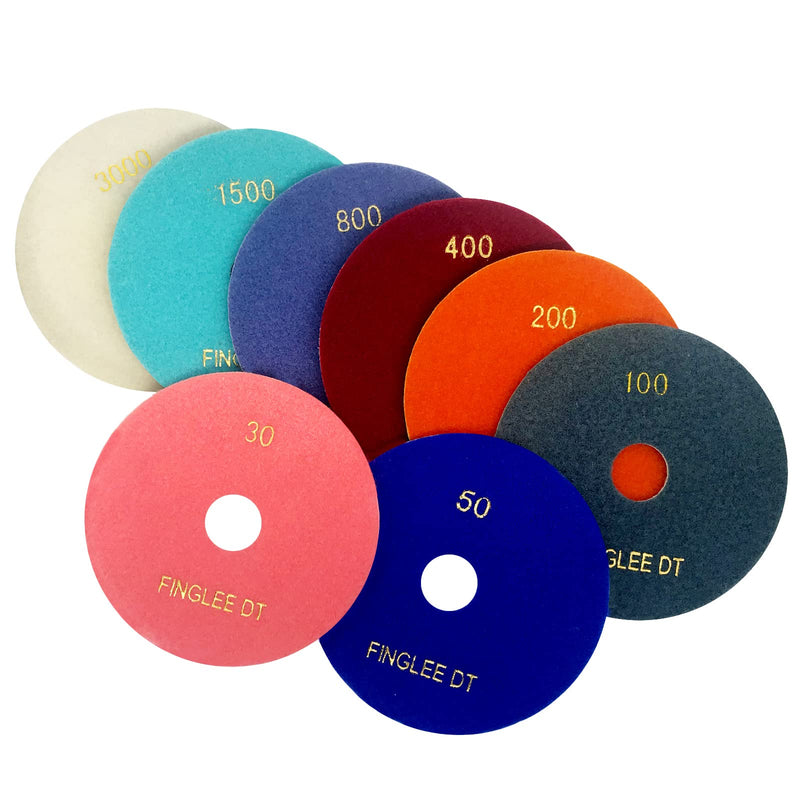 1Pc 7 inch Diamond Polishing Pad Wet/Dry Tile Polishing Pad for Grinder,for Concrete Marble Quartz Stone Countertop Granite Polishing. (Grit 50) Grit 50