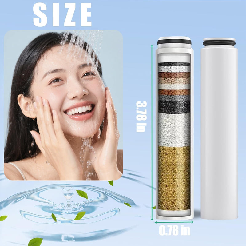 Shower Filter Cartridges Compatible with Cobbe, (10 count) | Water Softener Filters Beads, Eliminates Chlorine & Prevents Dry, Itchy Skin 10 count