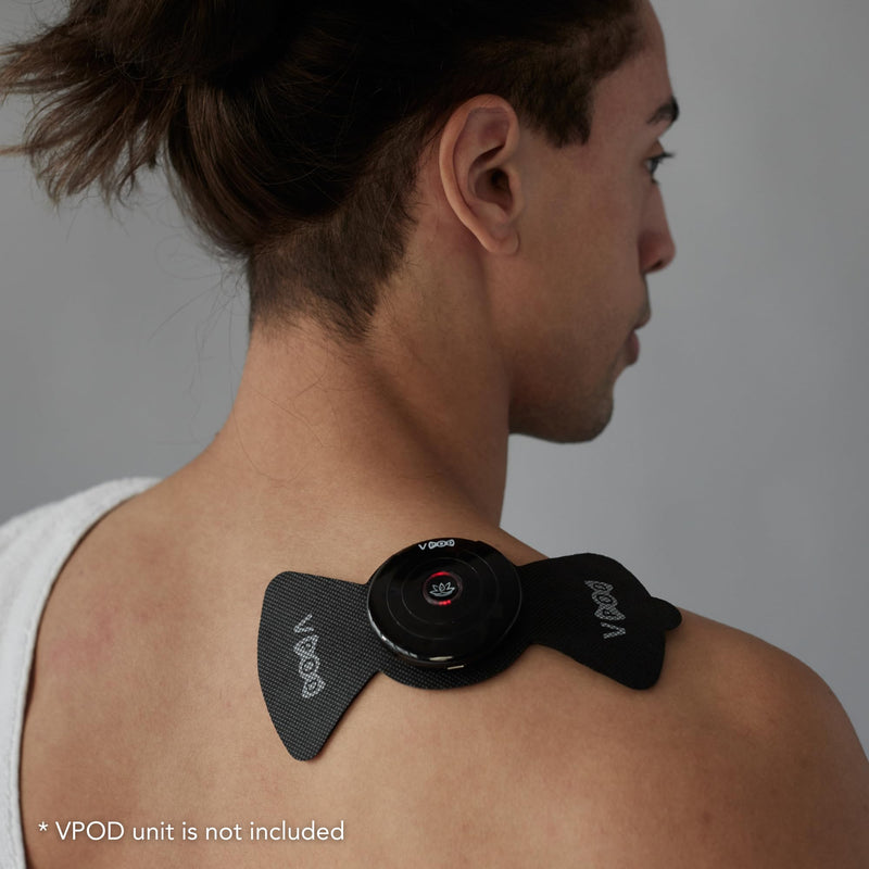 VPOD TENS Unit Electrode Pads - Wireless Self-Adhering Electrodes Replacement Pad - Reusable Combo Pad Package for Pain Relief - Compatible with TENS Unit Machine with 24 Modes Muscle Stimulator