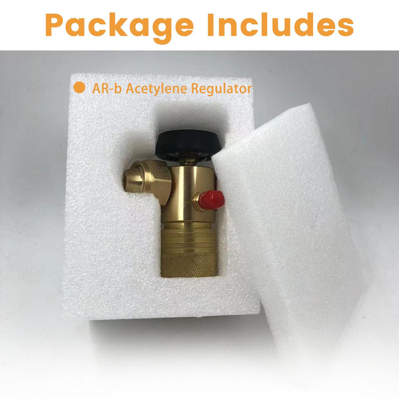 0386-0725 AR-B CGA520 Acetylene Regulator for B Tanks, for Torch Regulator with Gauge, Use with Torch Acetylene Kit, B Tank Torch Kit