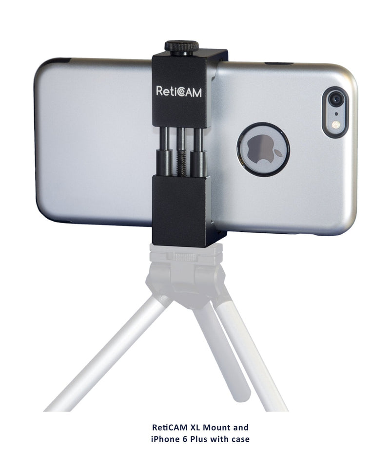 RETICAM® Smartphone Tripod Mount with Hand Grip - All Metal Heavy-Duty Hand Held Stabilizer and Tripod Mount for Smart Phones and Cameras - HG30, Aluminum, Red