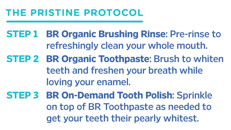 Essential Oxygen Pristine Protocol A 3-Step System (1. Rinse 2. Brush 3. Polish) for Your Best Smile Ever, 3 Count, Combo Pack