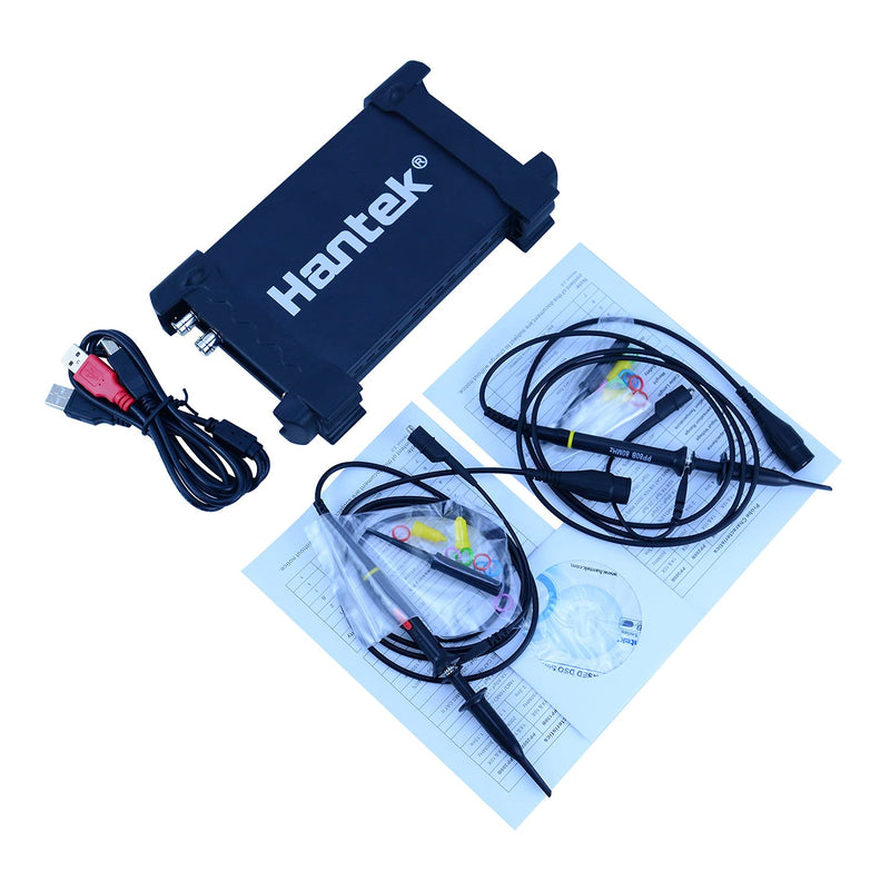 Hantek Laptop PC USB Digital Storage Virtual Oscilloscope 2 Channels 20Mhz Handheld Portable Osciloscopio (6022BE) 6022BE