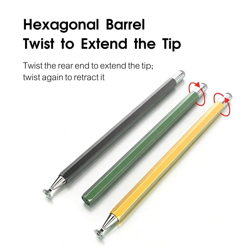 2-in-1 Rotatable Stylus Pen for Samsung Galaxy Z Fold 8/Z Fold8 Ultra Pen | Retractable Disc Tip Stylus Pen, No Charging Stylus, Aluminum Alloy Stylus, Universal Capacitive Pen Black
