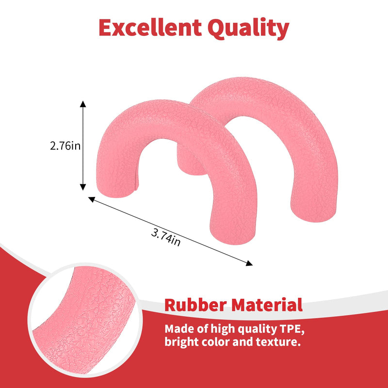 Linskip Tow Hook D Ring Covers Fit for 2021-2024 2025 Ford Bronco Accessories, Rear Bumper Tow Hook Rubber Sleeve Protectors for Bronco Raptor Accessories(Pink) Pink