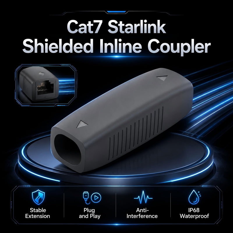 Starlink Gen 3 IP68 Waterproof Coupler – RJ45 Extension for Gen 3/Mini | Starlink Cable Coupler for Starlink Gen 3 Extension to RJ45 Cable Starlink Ethernet Adapter Router,Support Cat6 Cable
