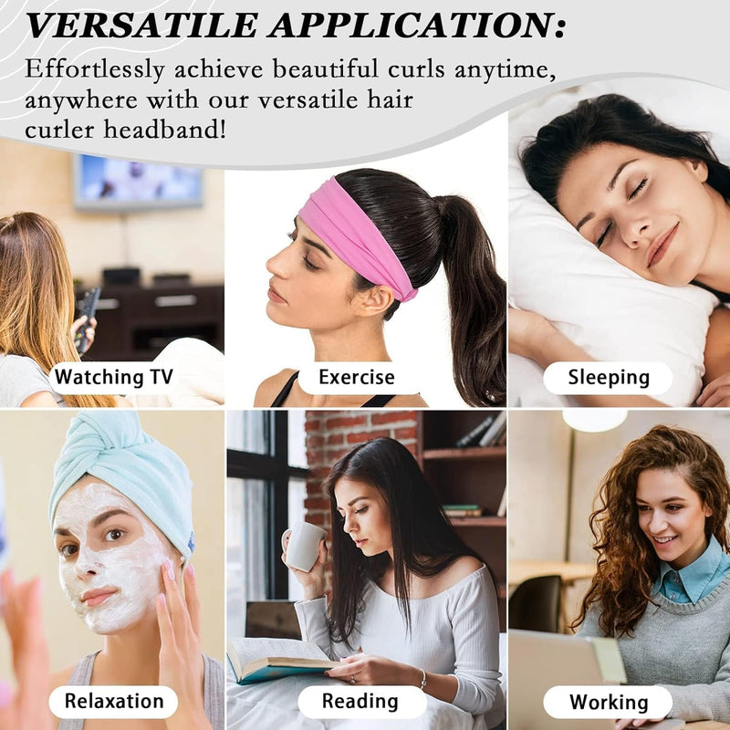 Curler Heatless Curls Set Curlers Overnight Curls Without Heat Thick Roll Overnight Heatless Curls Band Velvet DIY Curling Band Overnight Hair Curler for Medium Long Hair