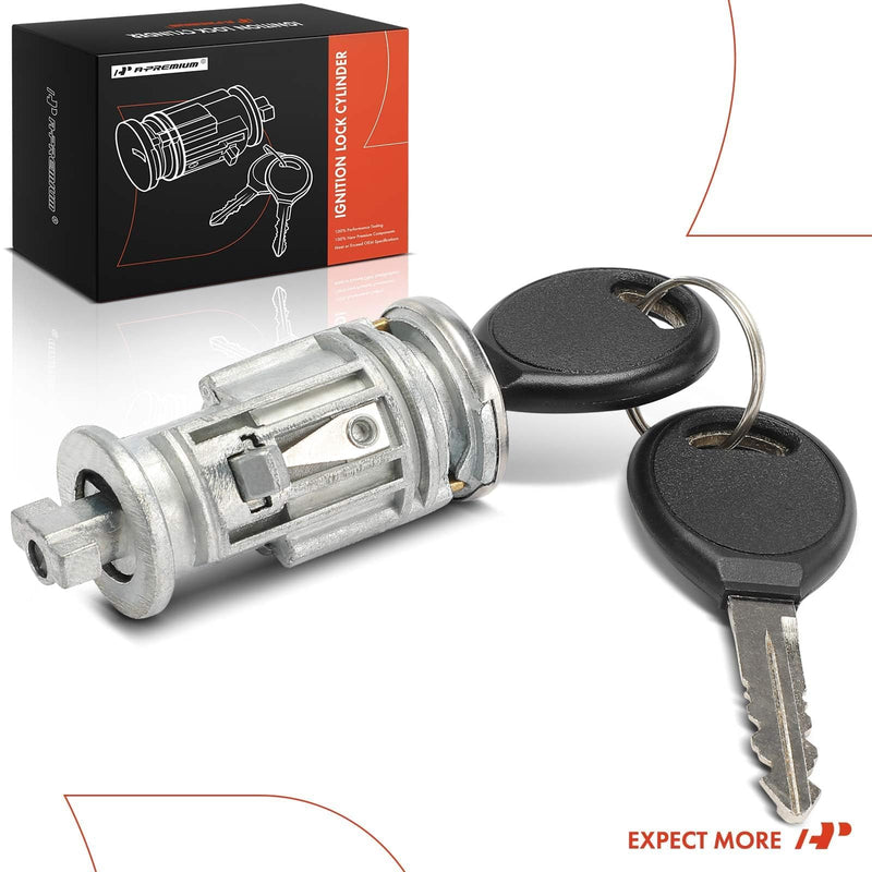 A-Premium Ignition Lock Cylinder with 2 keys Compatible with Dodge, Chrysler & Mitsubishi Vehicles - Ram 1500 2500 3500, Durango, Dakota, Aspen, Raider