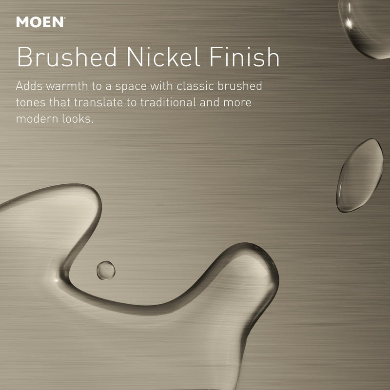 Moen Home Care Bathroom Safety 16 Inch Designer Stainless Steel Handicap Grab Bar for Bathtub and Shower, Concealed Screws, Brushed Nickel, LR8716D3BN Grab Bar 16-Inch