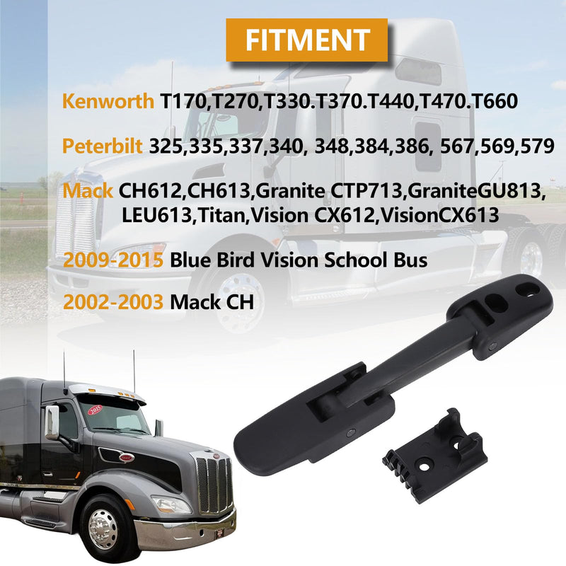 2 Pack Heavy Duty Hood Latch Kit,LH/RH fit for Peterbilt 325, 335, 337, 340, 348, 384, 386, 567, 569, 579 /Kenworth T170, T270, T330, T370, T660/Mack CH/Blue Bird 315-5502&315-5503 2 Pack
